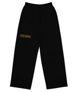 Alternative view of Ritzy Black Unisex Wide Pants