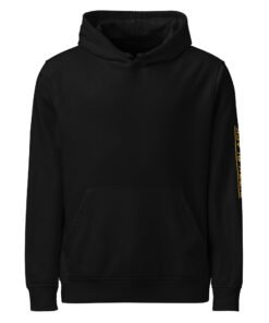Alternative view of Ritzy Black Unisex Hoodie (Organic Material)