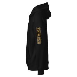 Alternative view of Ritzy Black Unisex Hoodie (Organic Material)