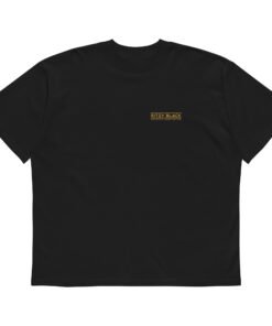 Alternative view of Ritzy Black Unisex High Neck T-Shirt (Organic Material)