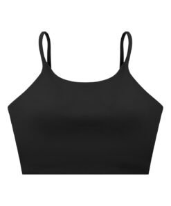 Alternative view of Ritzy Black Spaghetti Strap Yoga Sports Bra