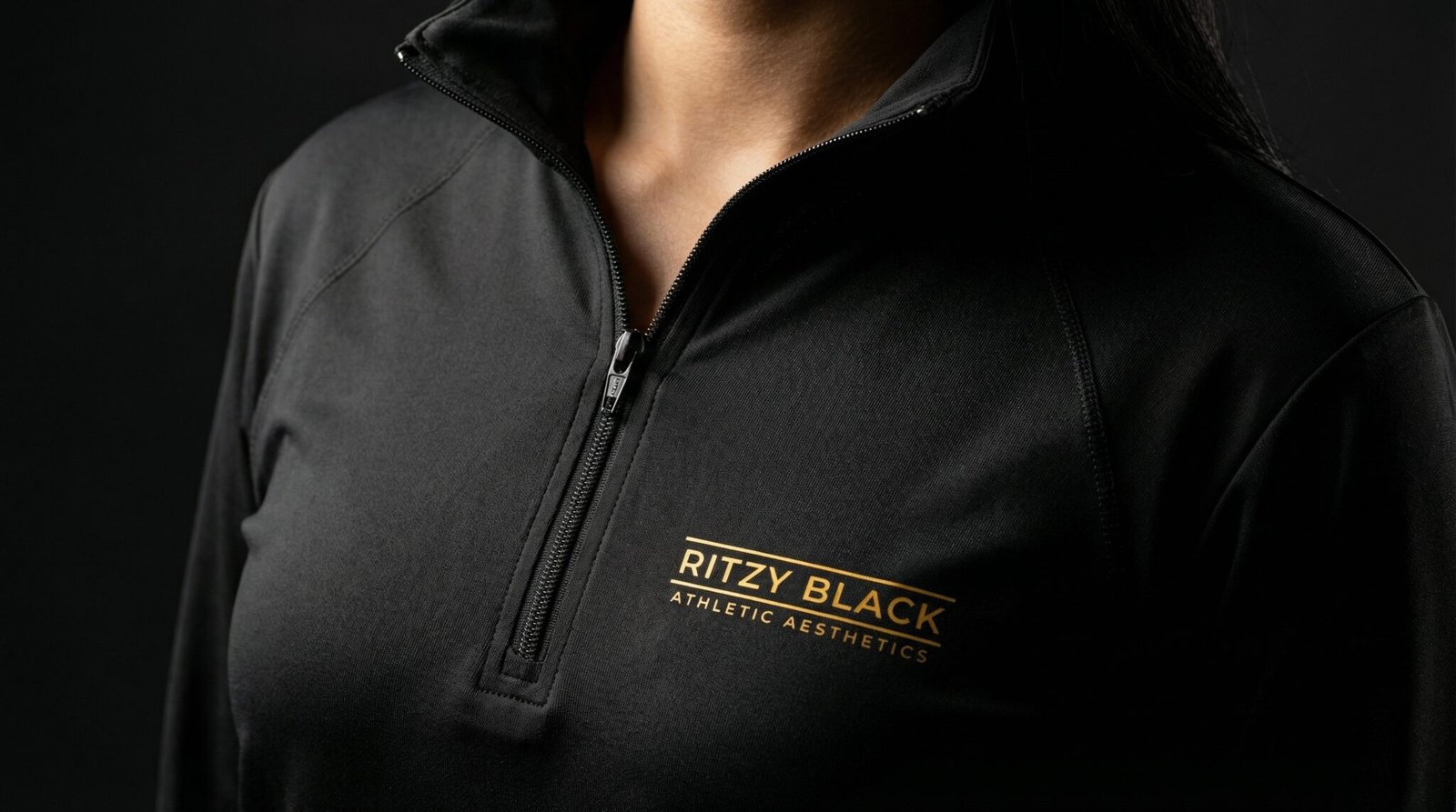 Ritzy Black Lightweight Unisex Quarter-zip