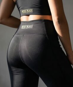 Ritzy Black Sports Leggings (Organic Material)
