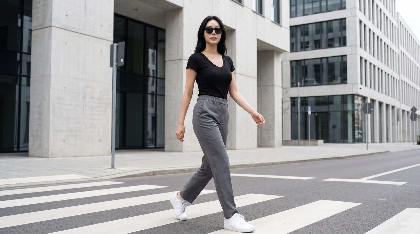 Ritzy Black Tencel Slim Fit V-Neck T-Shirt