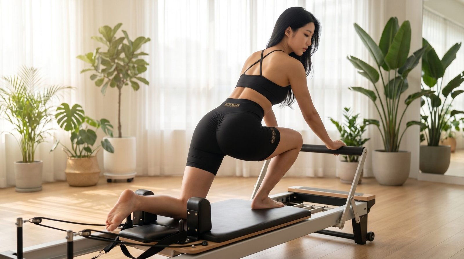 Ritzy Black High-Waisted Blend Biker Shorts