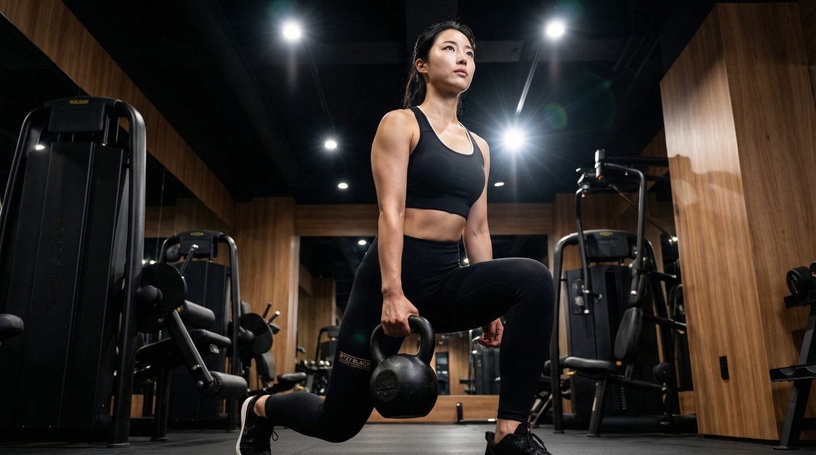 Ritzy Black Bella Sports Bra