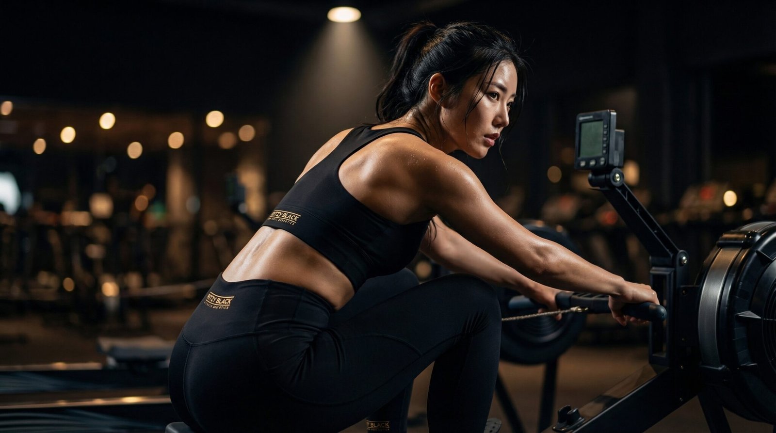 Ritzy Black Longline Sports Bra (Organic Material)