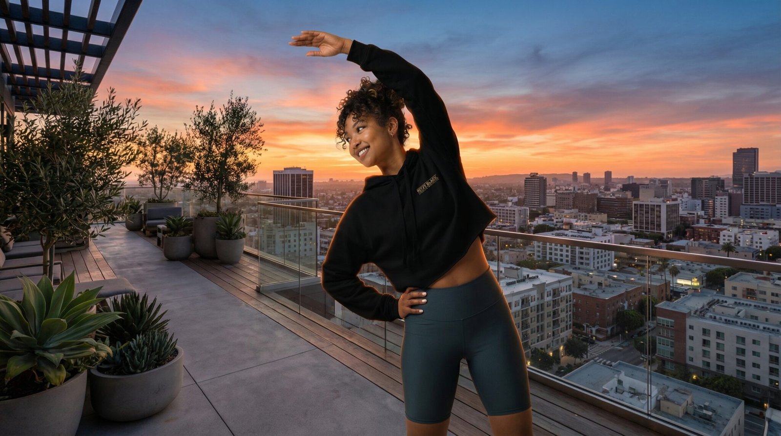 Ritzy Black Bella Crop Hoodie