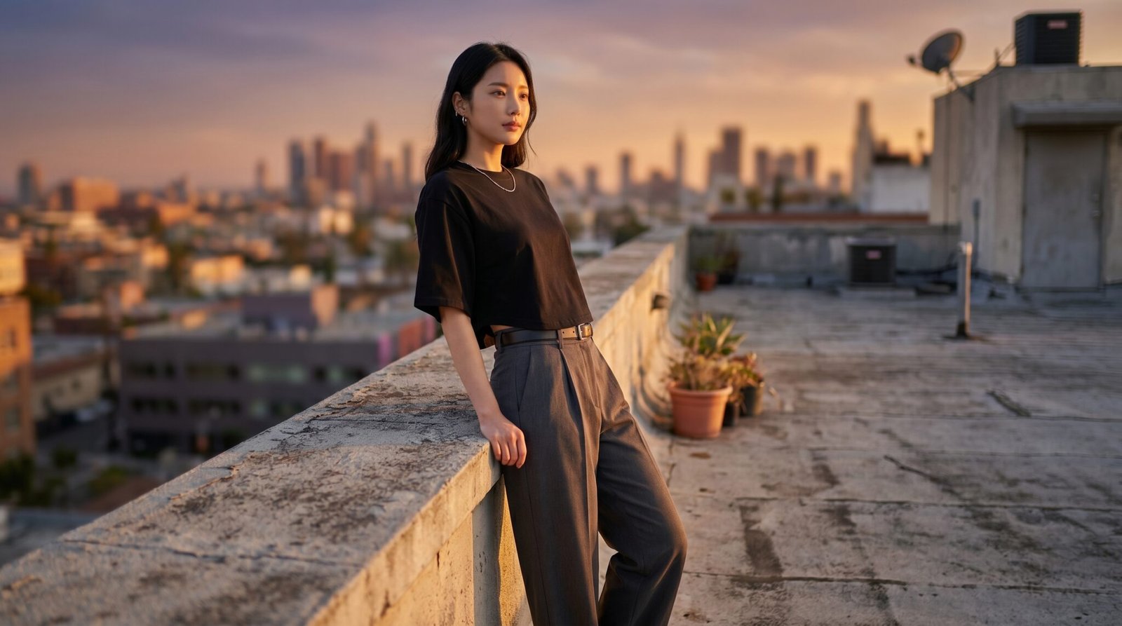 Ritzy Black Cropped Dolman T-Shirt