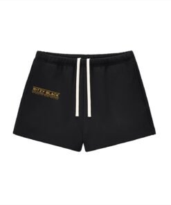 Alternative view of Ritzy Black Essential Fleece Drawstring Sweatshorts