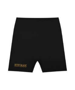 Alternative view of Ritzy Black High-Waisted Blend Biker Shorts